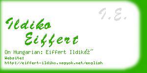 ildiko eiffert business card